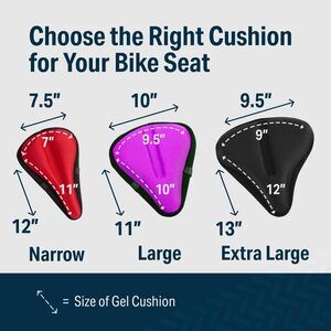 NWT Bikeroo Comfort Bike Seat Cushion Gel Cover Black